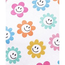 Babyhug 100% Cotton Bonnet Cap with Knot Polka Dot & Floral Print Pack of 2 - Pink