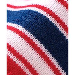 Babyhug Knit Full Sleeves Sweater Set With Stripes - Red