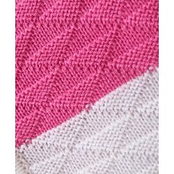 Babyhug Knit Full Sleeves Colour Blocked Sweater Set with Cap & Socks - White & Pink