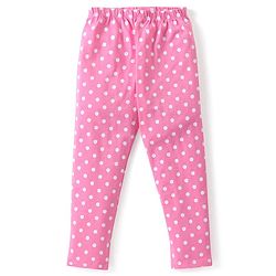 Babyhug Cotton Lycra Knit Full Length Stretchable Leggings with Polka Dots & Floral Print Pack of 3 - Multicolour