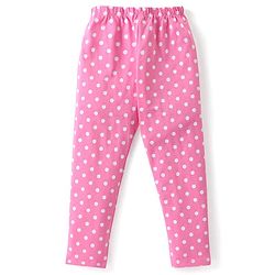 Babyhug Cotton Lycra Knit Full Length Stretchable Leggings with Polka Dots & Floral Print Pack of 3 - Multicolour