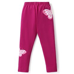 Babyhug Cotton Lycra Knit Full Length Stretchable Leggings with Polka Dots & Floral Print Pack of 3 - Multicolour