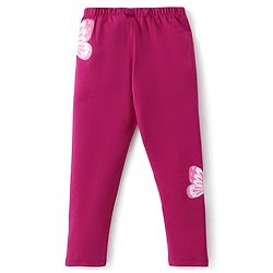 Babyhug Cotton Lycra Knit Full Length Stretchable Leggings with Polka Dots & Floral Print Pack of 3 - Multicolour