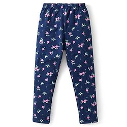 Babyhug Cotton Lycra Knit Full Length Stretchable Leggings with Polka Dots & Floral Print Pack of 3 - Multicolour