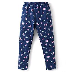 Babyhug Cotton Lycra Knit Full Length Stretchable Leggings with Polka Dots & Floral Print Pack of 3 - Multicolour