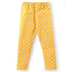 Babyhug Cotton Lycra Knit Full Length Leggings Tropical & Polka Dots Print Pack of 3 - Multicolour