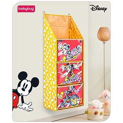 Babyhug Disney Hanging Organizer Skating Mickey Theme- Yellow