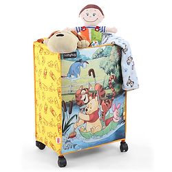 Babyhug Disney Laundry Bag With Wheels Winnie the Pooh Theme - Orange