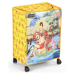 Babyhug Disney Laundry Bag With Wheels Winnie the Pooh Theme - Orange