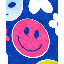 Babyhug Cotton Lycra Knit Full Length Leggings With Floral & Polka Dots Print Pack Of 3 - Lime Blue & Pink
