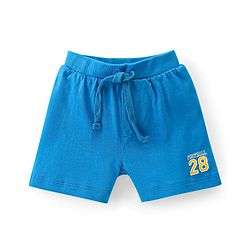 Babyhug Cotton Knit Shorts With Varsity Print Pack Of 3 - Red Blue & Yellow