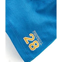 Babyhug Cotton Knit Shorts With Varsity Print Pack Of 3 - Red Blue & Yellow