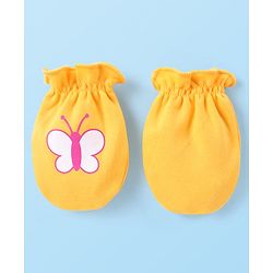 Babyhug 100% Cotton Interlock Knit Mitten Set with Hearts & Floral Print  Pack of 3 - Multicolour