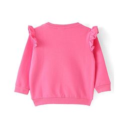 Babyhug Cotton Knit Full Sleeves Sweatshirts With Kitty & Heart Print Pack of 2 - Green & Pink