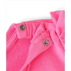 Babyhug Cotton Knit Full Sleeves Sweatshirts With Kitty & Heart Print Pack of 2 - Green & Pink