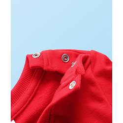 Babyhug Cotton Knit Full Sleeves Sweatshirts With Christmas Theme Pack of 2 - White & Red