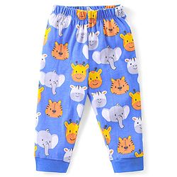 Babyhug  Cotton Full Sleeves Night Suit with Animal Print - Blue