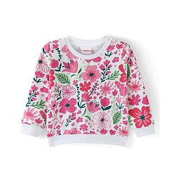 Babyhug Cotton Knit Full Sleeves Floral & Butterfly Printed Sweatshirts Pack of 2 - Multicolour