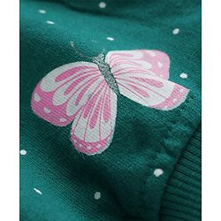 Babyhug Cotton Knit Full Sleeves Floral & Butterfly Printed Sweatshirts Pack of 2 - Multicolour