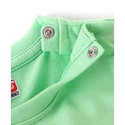 Babyhug Single Jersey Half Sleeves Night Suit with Bear & Star Print - Green