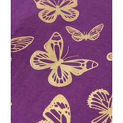 Babyhug Cotton Knit Full Sleeves Top with Butterfly Print & Frill Detailing - Purple