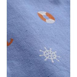 Babyhug Cotton Woven Half Sleeves Regular Collar Shirt with Beach Theme Print - Blue