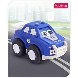 Babyhug Friction Powered Eye Rolling Police Car - Blue