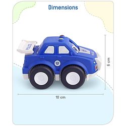 Babyhug Friction Powered Eye Rolling Police Car - Blue