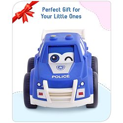 Babyhug Friction Powered Eye Rolling Police Car - Blue