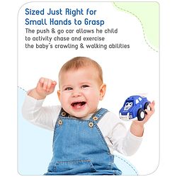 Babyhug Friction Powered Eye Rolling Police Car - Blue