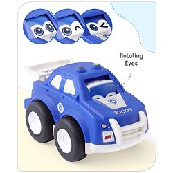 Babyhug Friction Powered Eye Rolling Police Car - Blue