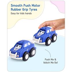 Babyhug Friction Powered Eye Rolling Police Car - Blue