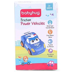 Babyhug Friction Powered Eye Rolling Police Car - Blue