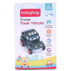 Babyhug Friction Powered Eye Rolling Police Car - Blue