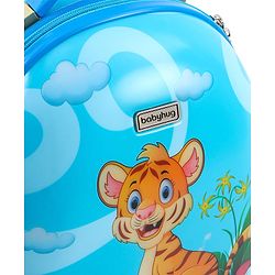 Babyhug Trolley Bag Tiger Print Blue -16 Inches