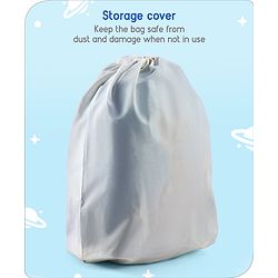 Babyhug Trolley Bag Space Theme Print Purple - 16 Inches