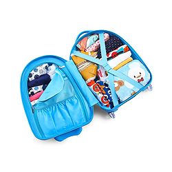 Babyhug Trolley Bag Space Theme Print Purple - 16 Inches