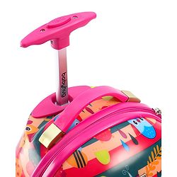 Babyhug Trolley Bag Owl Print Dark Pink  -16 Inches