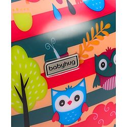Babyhug Trolley Bag Owl Print Dark Pink  -16 Inches