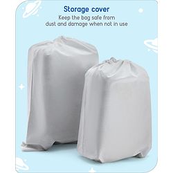 Babyhug Trolley Bag Space Theme Print Pack of 2 Purple -18 & 20 Inches