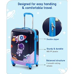 Babyhug Trolley Bag Space Theme Print Pack of 2 Purple -18 & 20 Inches