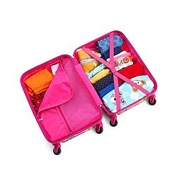 Babyhug Trolley Bag Owl Print Pack of 2 Dark Pink -18 & 20 Inches