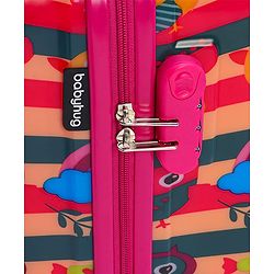 Babyhug Trolley Bag Owl Print Pack of 2 Dark Pink -18 & 20 Inches