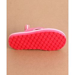 Cute Walk by Babyhug Flip Flops With Floral Print & Back Strap Closure - Pink