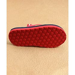 Cute Walk by Babyhug Flip Flops With Back Strap Closure & Heart  Print - Navy