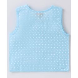 Babyhug 100% Cotton Woven Sleeveless Front Tie Knot Jhablas With Polka Dot Print Pack of 5 - Multicolour