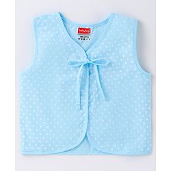 Babyhug 100% Cotton Woven Sleeveless Front Tie Knot Jhablas With Polka Dot Print Pack of 5 - Multicolour