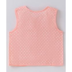 Babyhug 100% Cotton Woven Sleeveless Front Tie Knot Jhablas With Polka Dot Print Pack of 5 - Multicolour