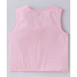 Babyhug 100% Cotton Woven Sleeveless Front Tie Knot Jhablas With Polka Dot Print Pack of 5 - Multicolour