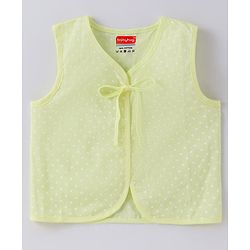 Babyhug 100% Cotton Woven Sleeveless Front Tie Knot Jhablas With Polka Dot Print Pack of 5 - Multicolour